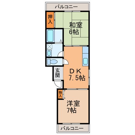 プレストンズ中惣の物件間取画像